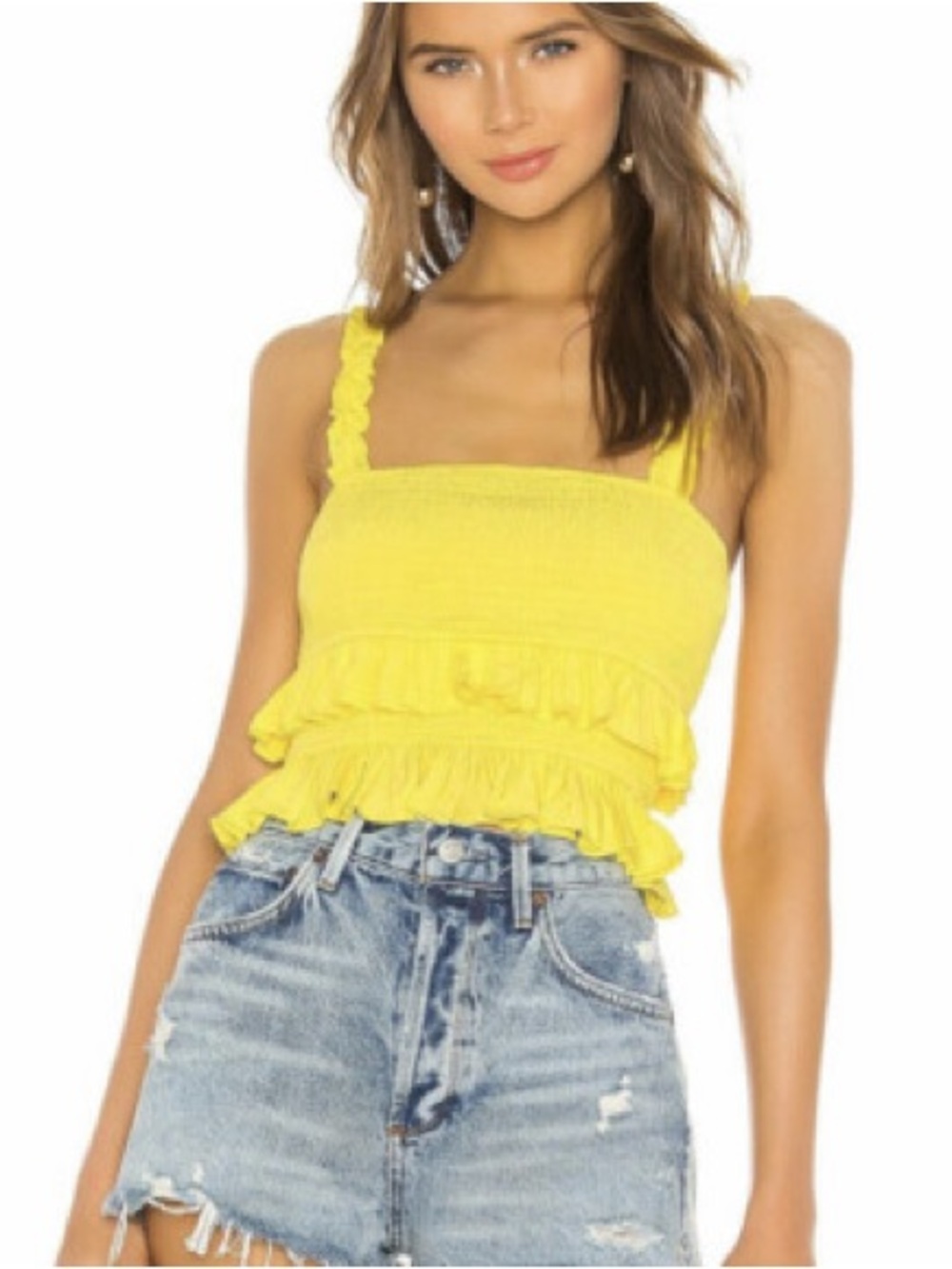 Lovers + Friends | Carrie Top in Neon Yellow | Medium